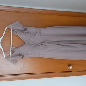 Taupe Azazi Bridesmaid Dress
